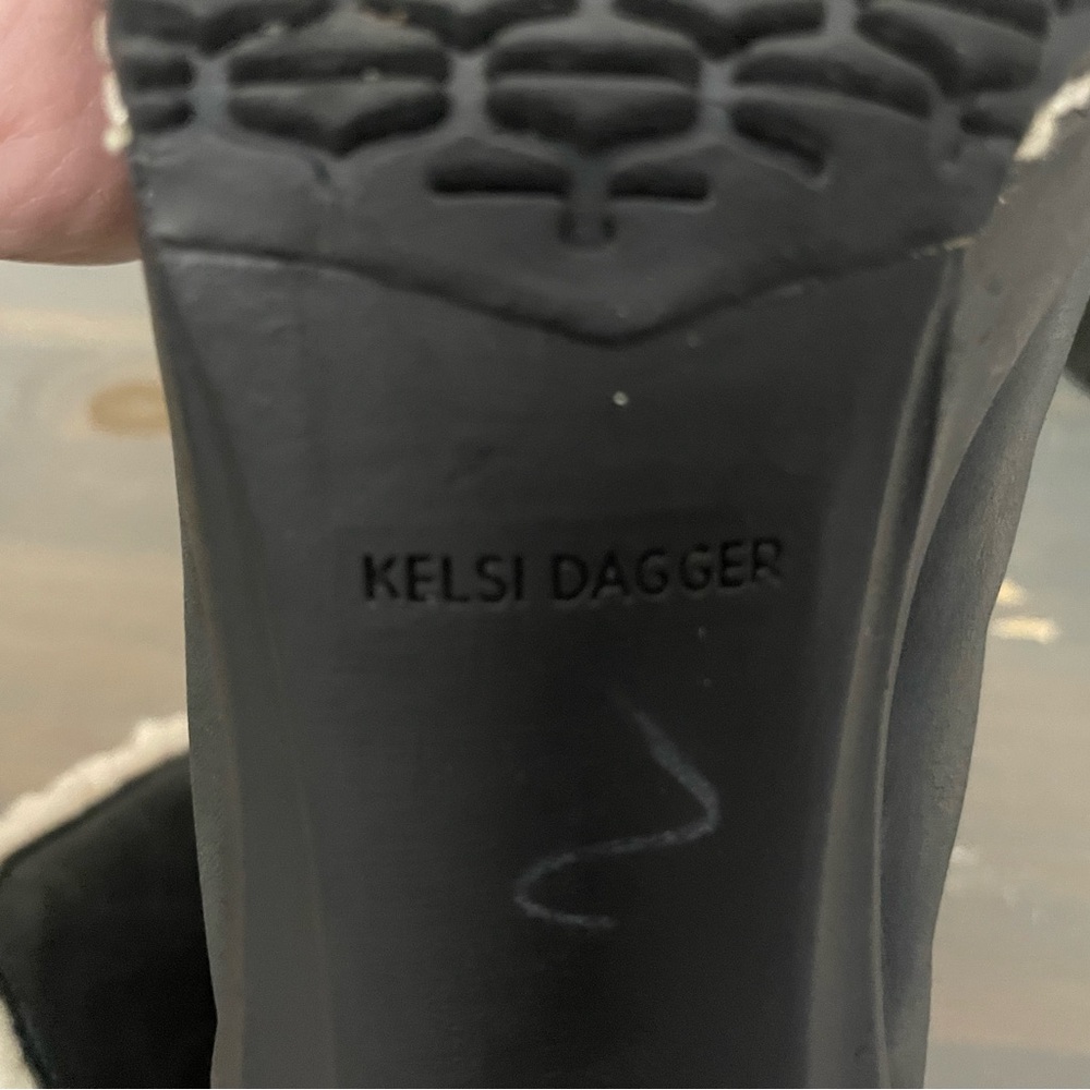 NWOT Kelsi Dagger Ricci black‎ Leather Heeled Boots Women's Size 7.5 - Picture 6 of 8
